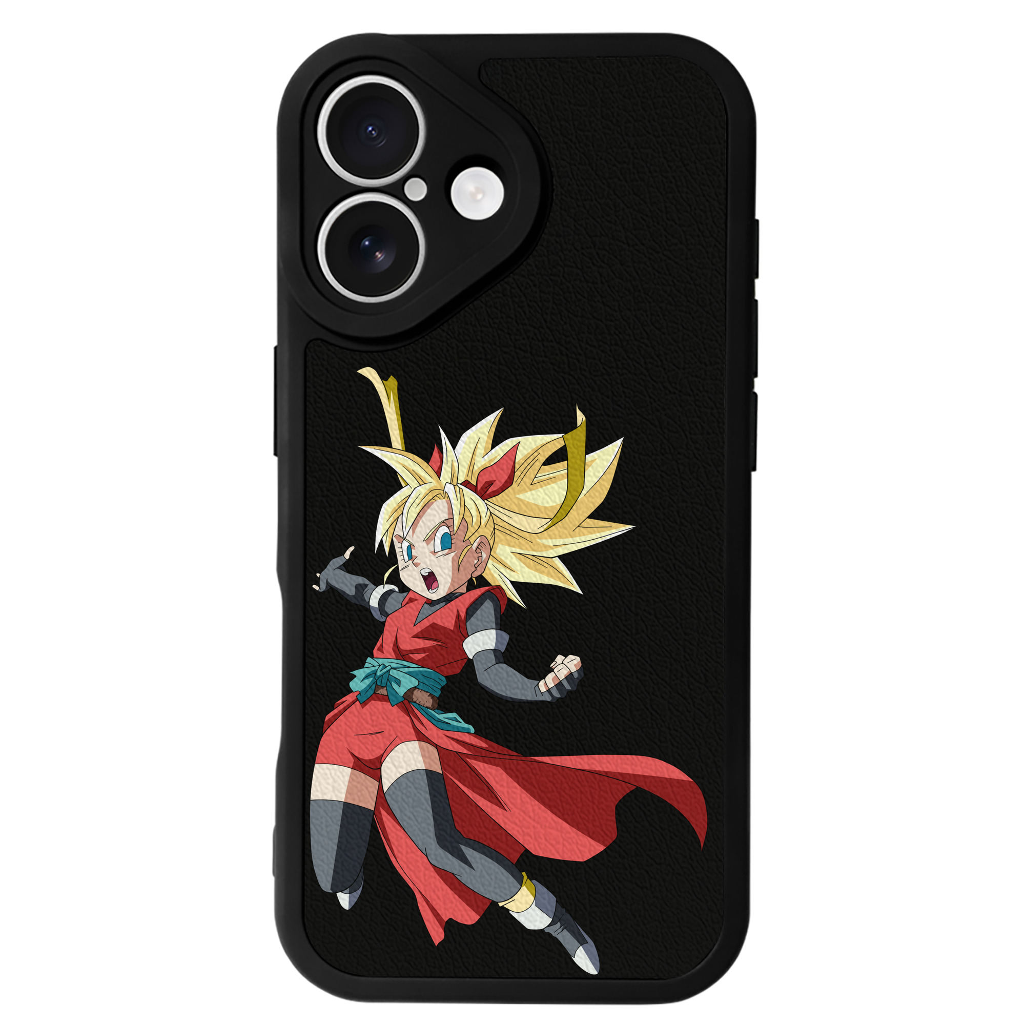 （画像用） ドラゴンボール カリフラ DRAGON BALL Caulifla 【iPhone 16シリーズ対応】シリコンスマホケース（レザー調） 材質：シリコン